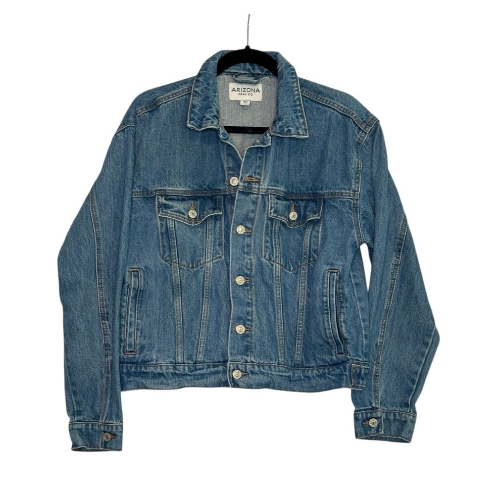Arizona Jean co blue buttoned jean jacket size Small